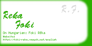 reka foki business card